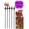 PALIK TYCZKA Z LILIĄ DO ROŚLIN 120CM PODPORA POMIDORÓW KWIATY METALOWA SOLIDNA 5SZT
